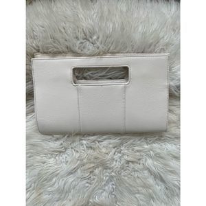 Charming Charlie White Vegan Clutch Handbag
